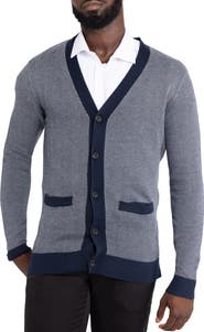 XRAY Herringbone V-Neck Button Front Cardigan