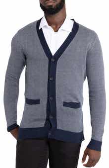 XRAY Herringbone V-Neck Button Front Cardigan