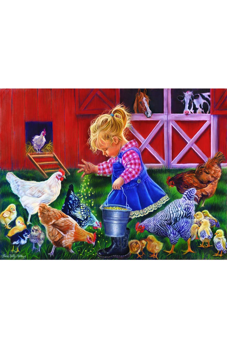 Sunsout Little Farm Girl 500 piece Jigsaw Puzzle for Adults, Main, color, Multicolor