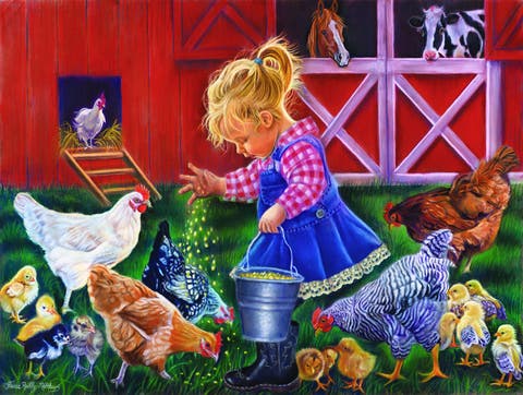 Little Farm Girl 500 piece Jigsaw Puzzle for Adults