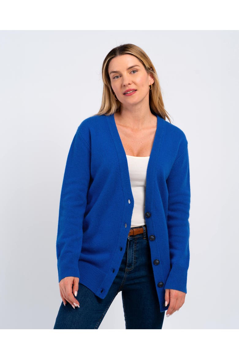 Boyfriend V-Neck Cardigan, Main, color, Periwinkle