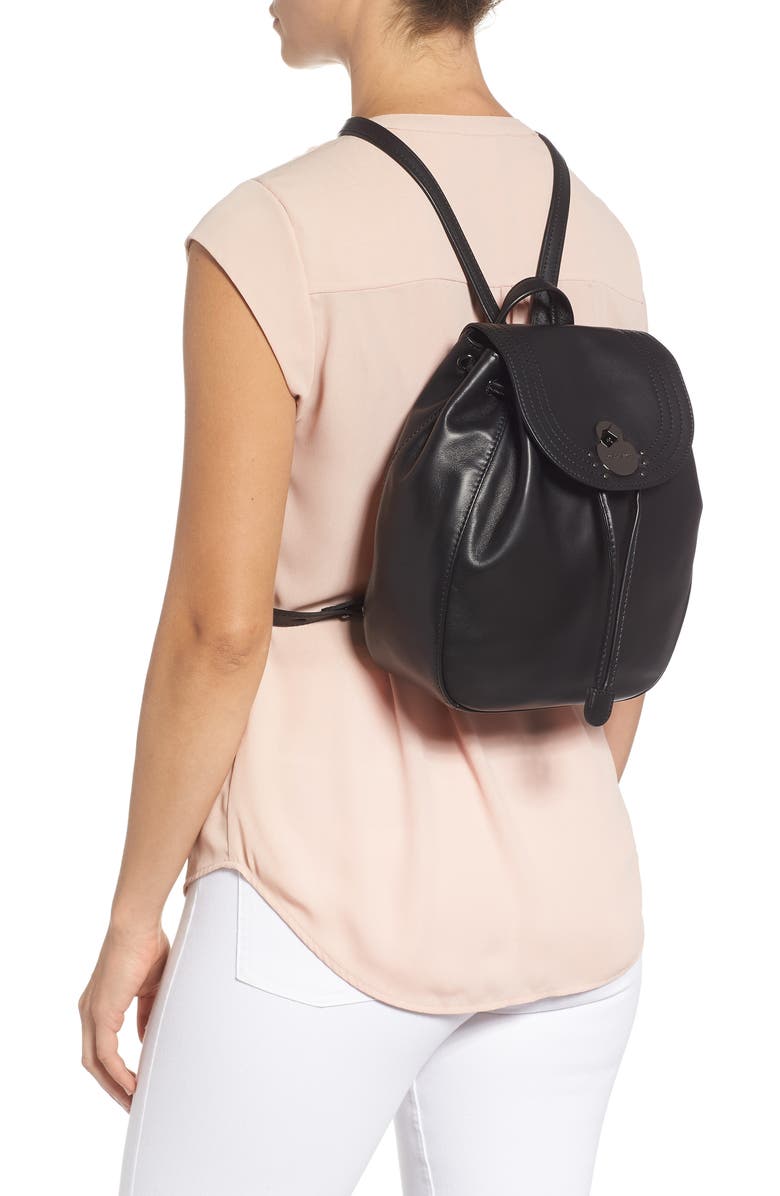 Longchamp Cavalcade Leather Backpack, Alternate, color,