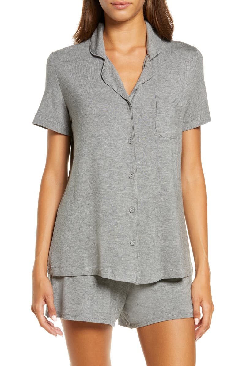SKIMS Heathered Short Pajamas, Main, color,