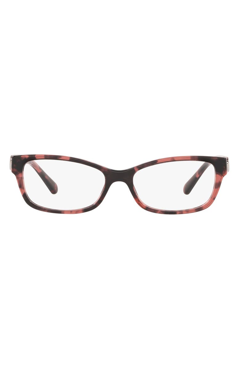 COACH 53mm Rectangular Optical Glasses, Main, color,