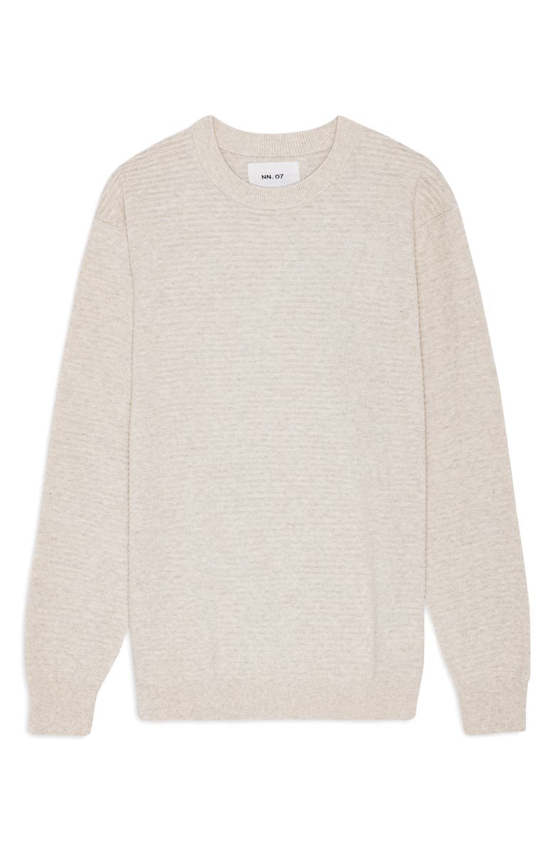 NN07 Fabian 6686 Organic Cotton Crewneck Sweater, Alternate, color, Ivory