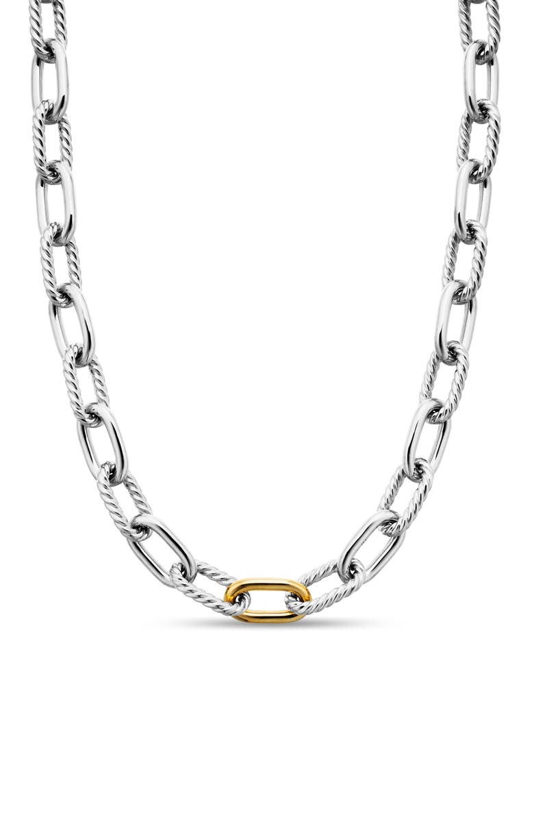 David Yurman DY Madison<sup>®</sup> Chain Necklace in Sterling Silver with 18K Yellow Gold, 11mm, Main, color, Gold/Silver