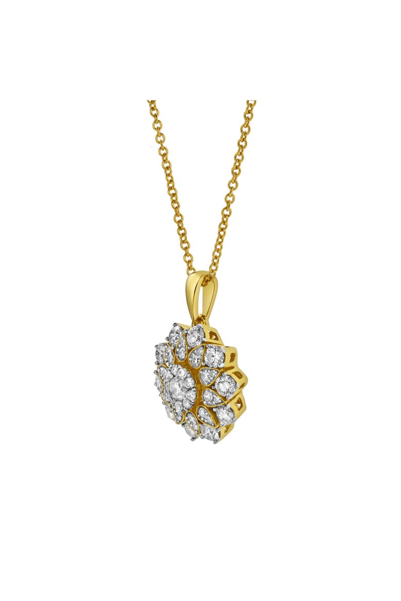 Flower of Life Diamond Pendant in 10K Yellow Gold, Alternate, color, 10K Yellow Gold