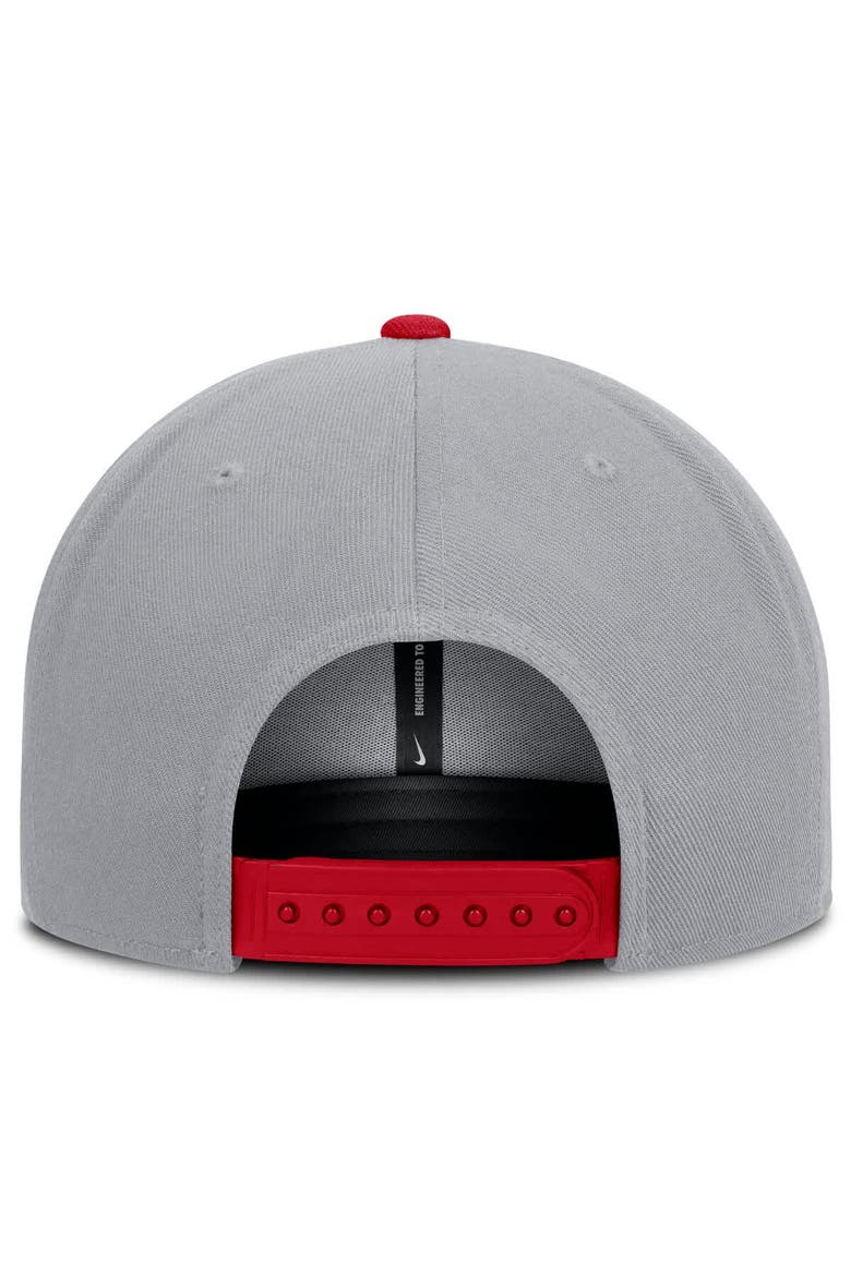 Men's Nike Gray/Red Philadelphia Phillies Primetime Pro Dri-FIT Snapback Hat, Alternate, color, Gray
