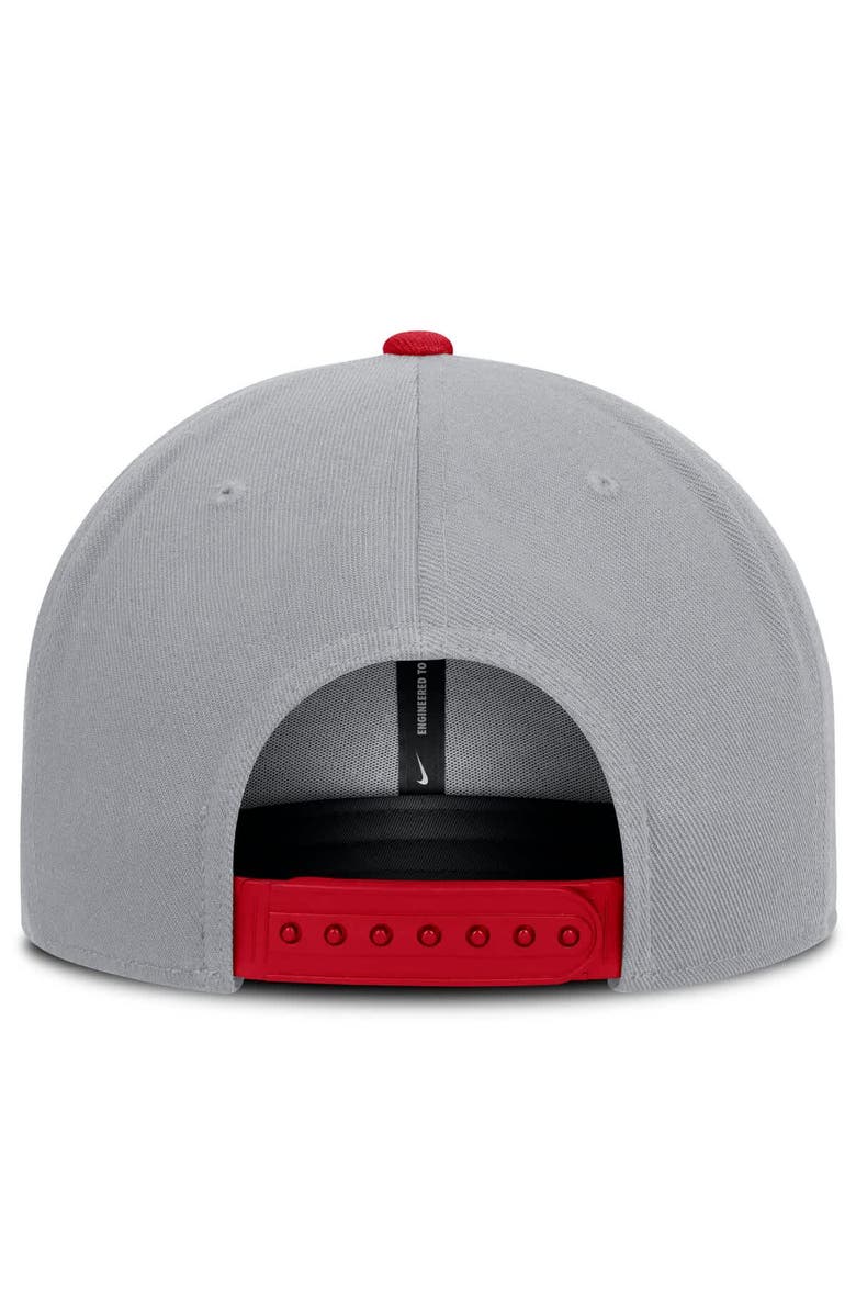 Nike Men's Nike Gray/Red Philadelphia Phillies Primetime Pro Dri-FIT Snapback Hat, Alternate, color, Gray