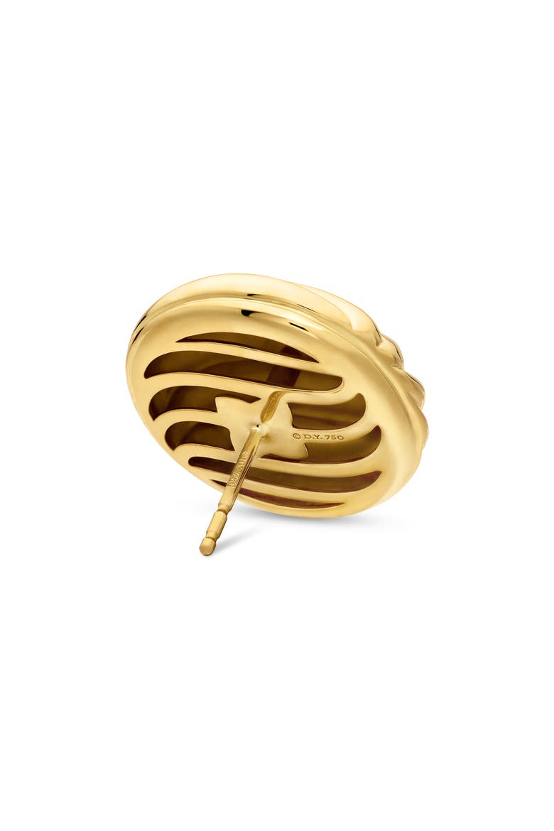 Sculpted Cable Stud Earrings, Alternate, color, 18K YELLOW GOLD