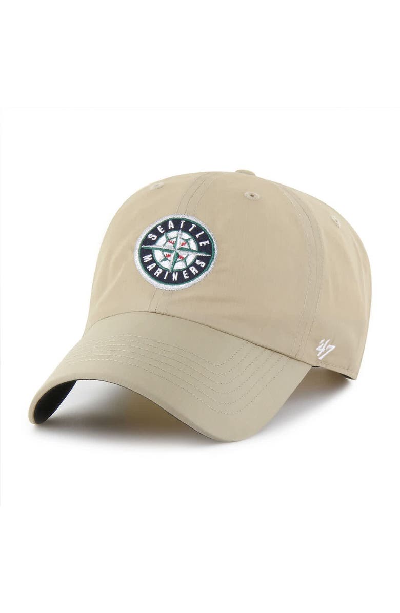 '47 Men's '47  Khaki Seattle Mariners Performance Clean Up Adjustable Hat, Main, color, 