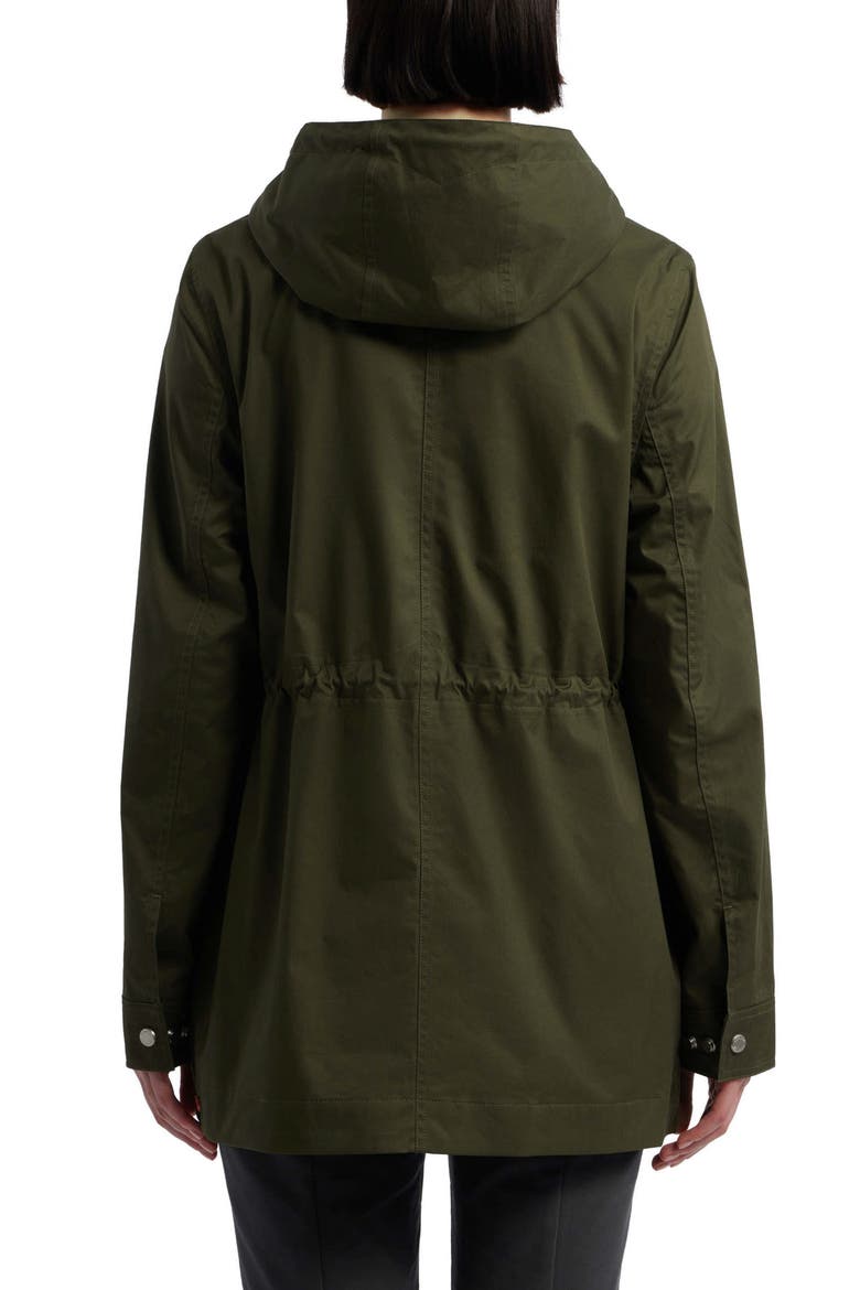 Adela Hooded Waterproof Jacket, Alternate, color, HUNTER GREEN