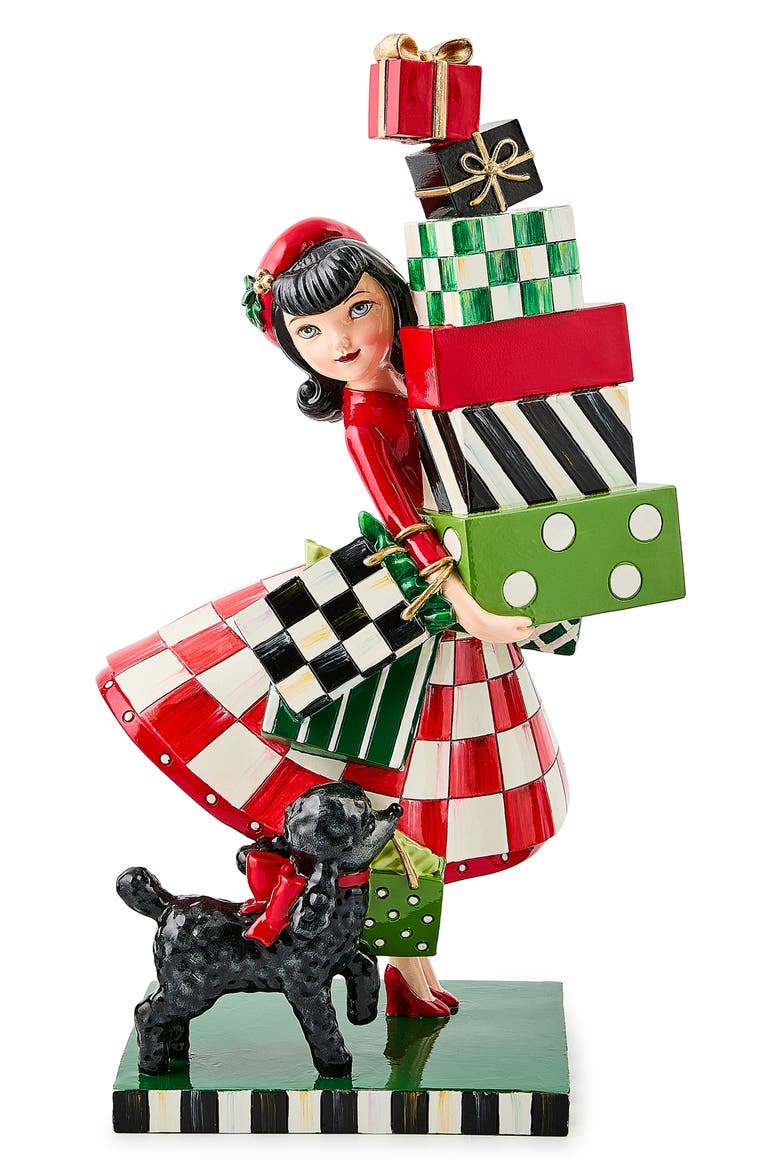 Check It Out Shopper Figurine, Main, color, RED