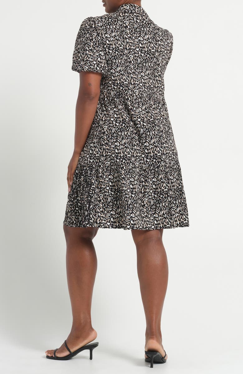 Estelle Abstract Print Jersey Dress, Alternate, color, Black/ Neutral