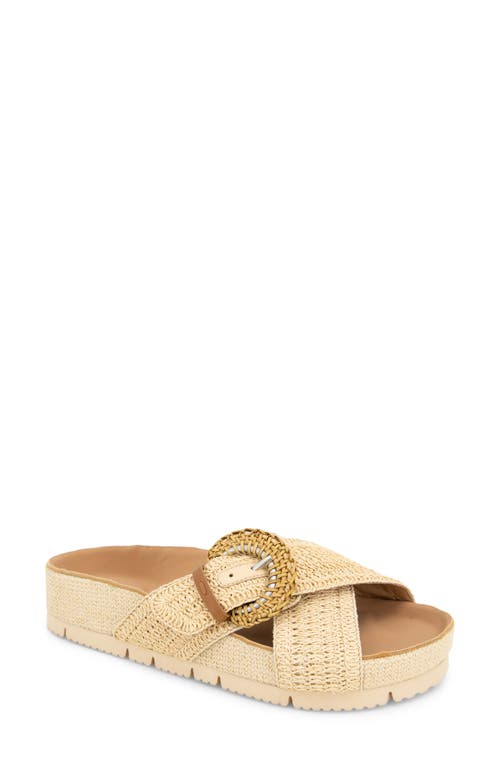Shop Gentle Souls By Kenneth Cole Gentle Souls Louisa Buckle Sandal In Natural Raffia