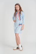 Puddles Girls Multicolor Stripe Midi Skirt - Blue