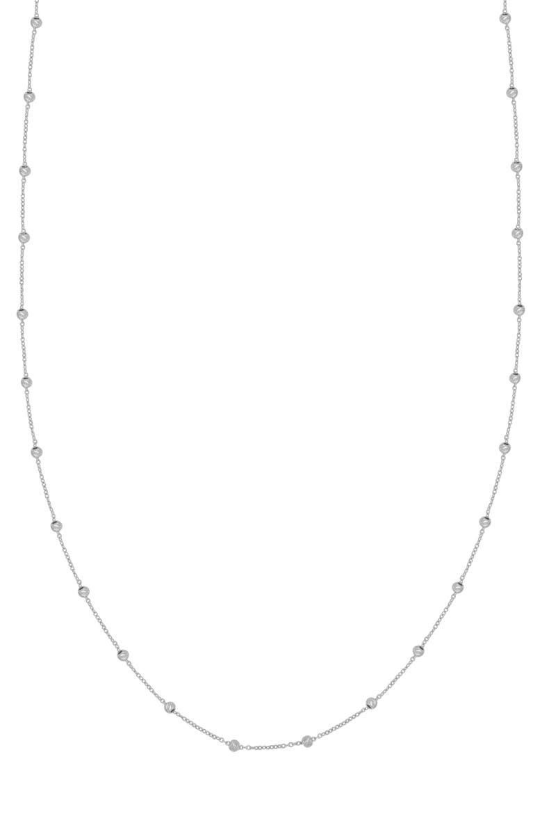 Bony Levy 14K Gold Ball Station Chain Necklace, Main, color,