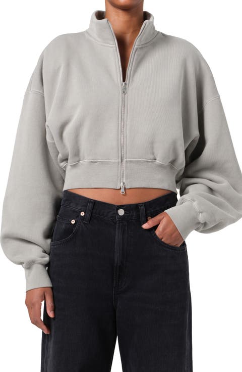 Asta Oversize Crop Zip Sweatshirt