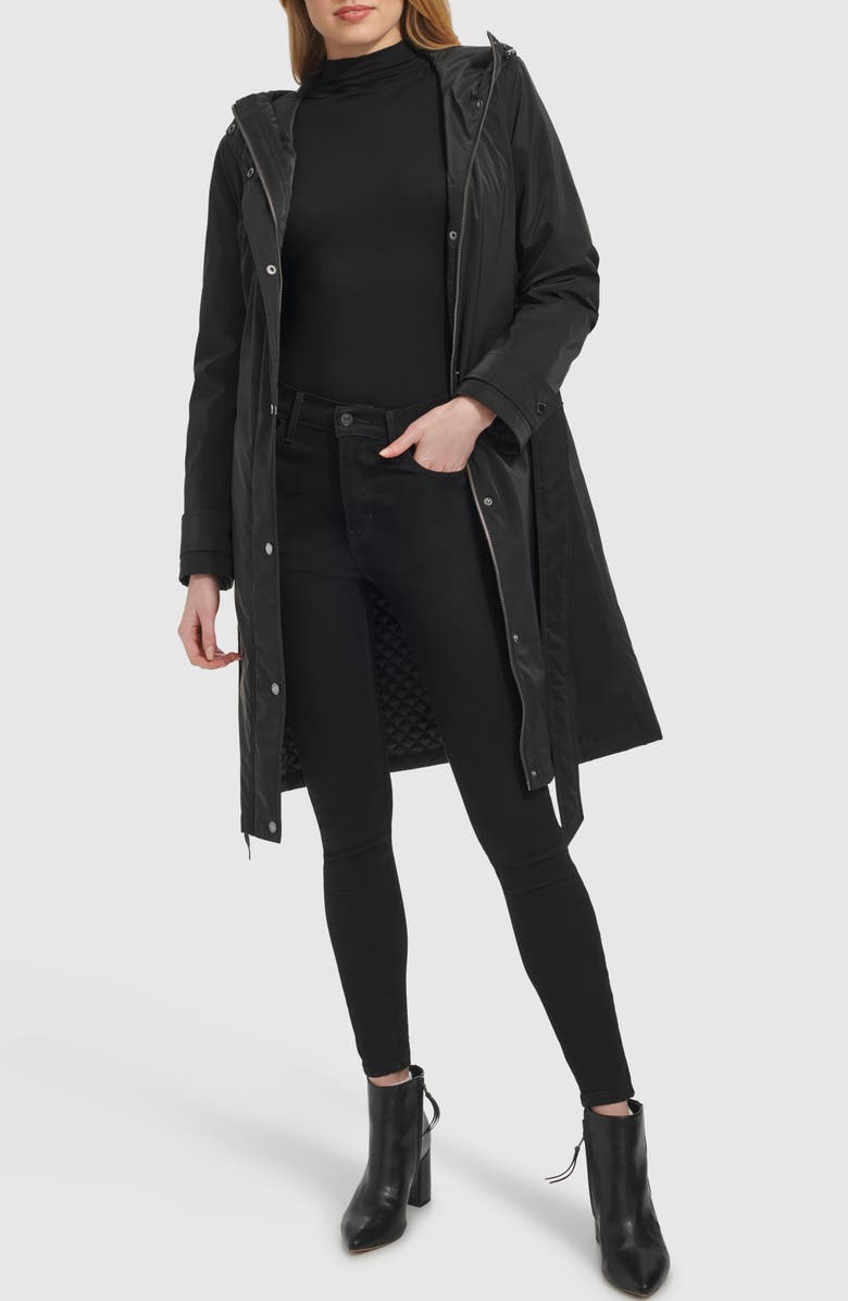 Kenneth Cole New York Sleeker Hooded Raincoat, Alternate, color, 