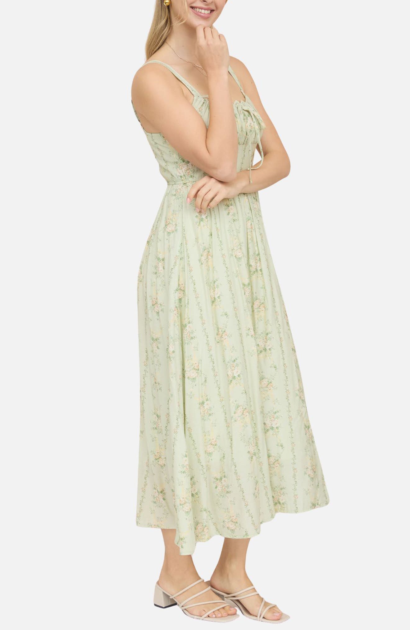 Blu Pepper Floral Print Sleeveless Maxi Dress (Women) | Nordstromrack