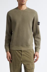Stone Island Cotton Waffle Knit Sweatshirt