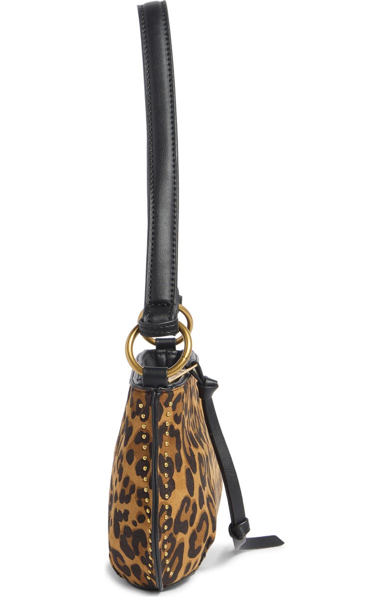 Steve Madden Stud Shoulder Bag, Alternate, color, Leopard Calfhair