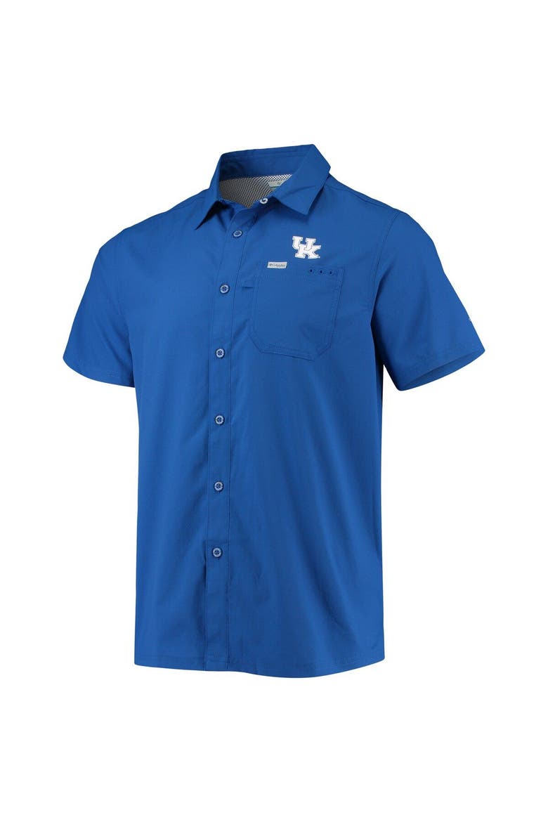 Men's Columbia PFG Royal Kentucky Wildcats Slack Tide Camp Button-Up Shirt, Alternate, color, Royal