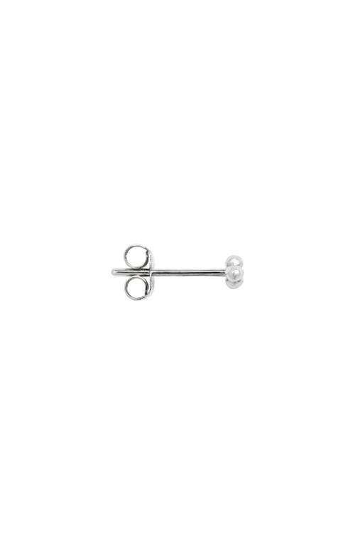 Maria Tash Three Ball Trinity Single Stud Earring In 14k White Gold
