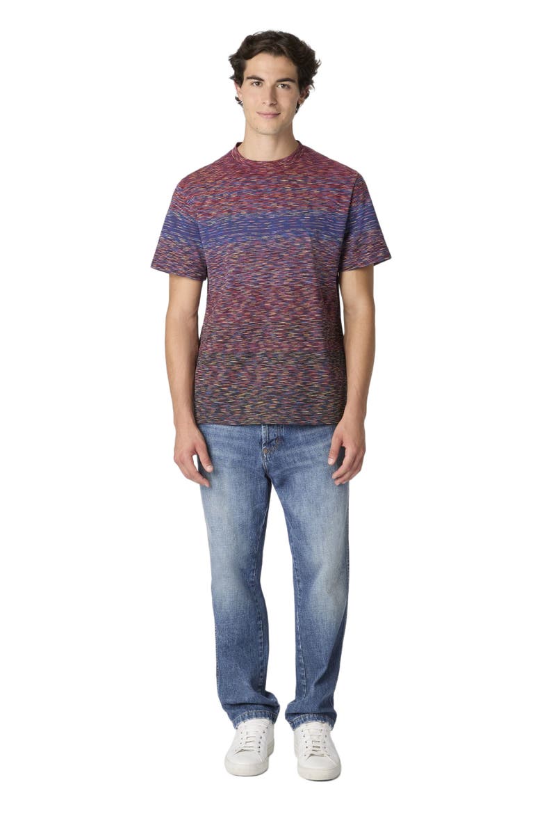 T-shirt With Faded Flame Pattern, Main, color, Burgundy & Blue