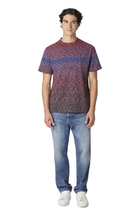 T-shirt With Faded Flame Pattern