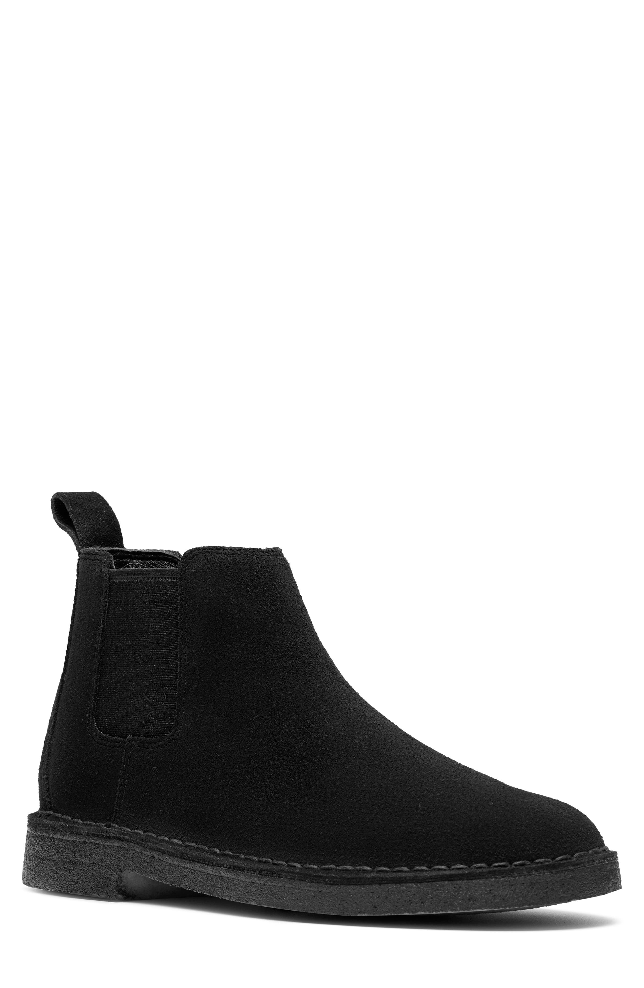 Clarks<sup>®</sup> Originals Desert Chelsea Boot, Main, color, Black Suede