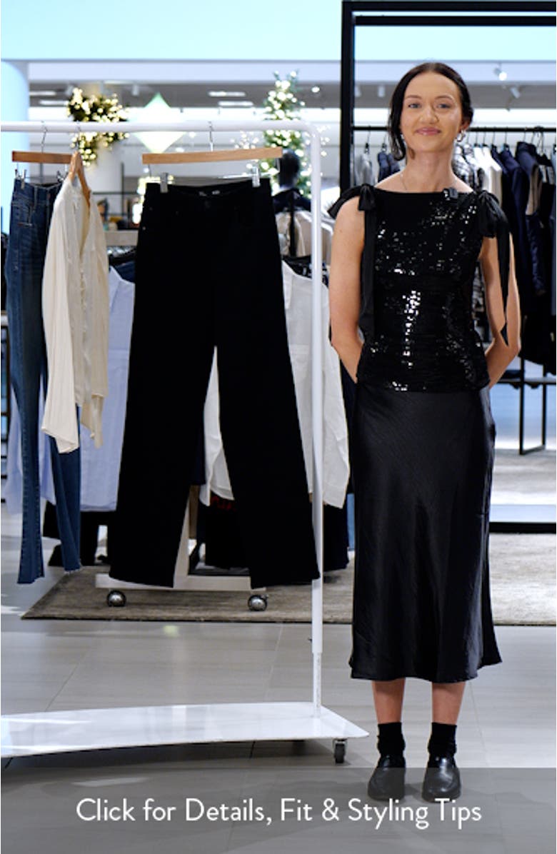 High Waist Straight Leg Jeans, sales video thumbnail