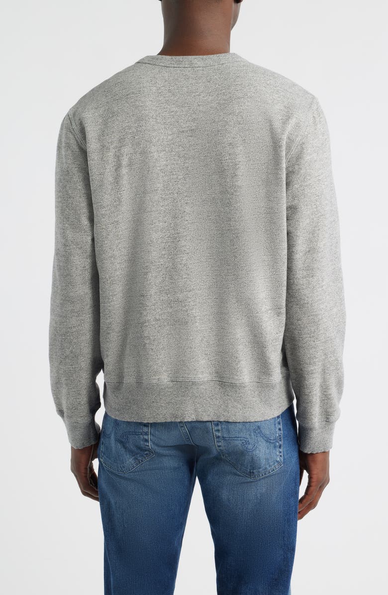 AG Blake Cotton French Terry Crewneck Sweatshirt, Alternate, color, Heather Grey