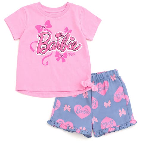 T-Shirt & Chambray Shorts Set (Toddler, Little Kid & Big Kid)