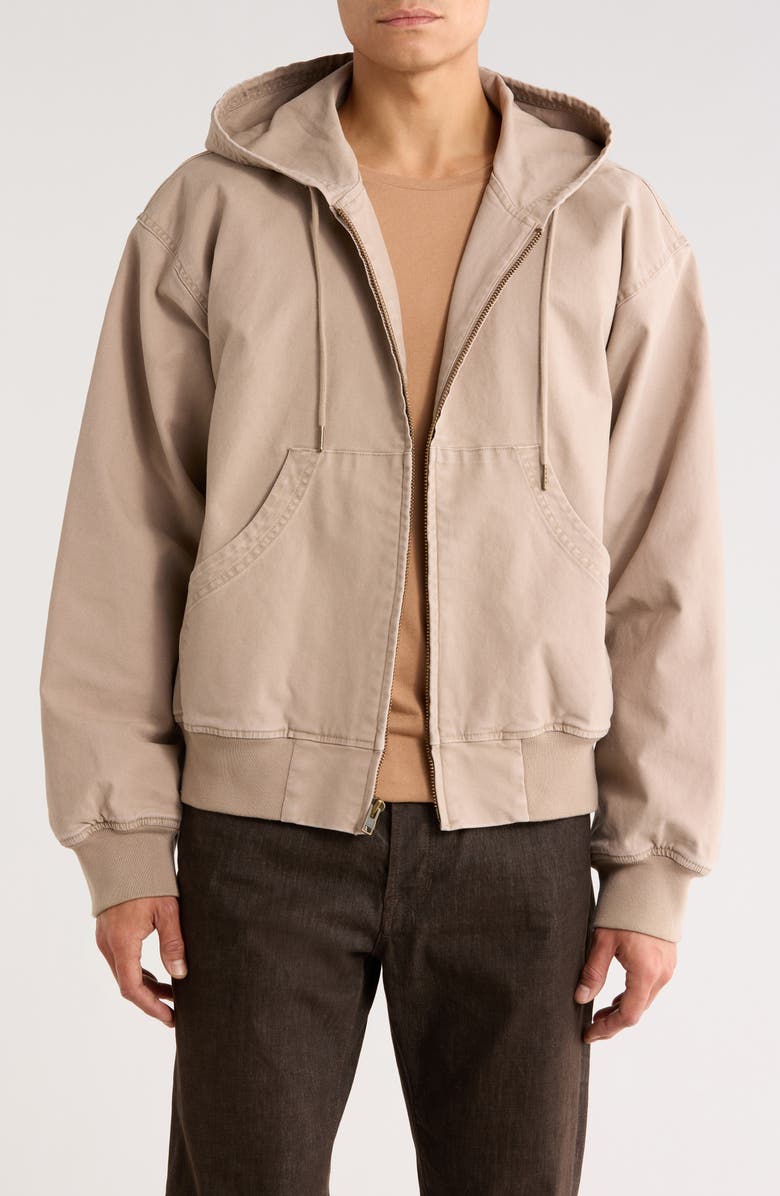 BP. Hooded Lined Canvas Jacket, Main, color, Tan Teak Washed