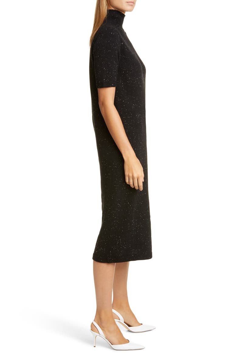 Wool & Cashmere Midi Sweater Dress, Alternate, color, BLACK MULTI