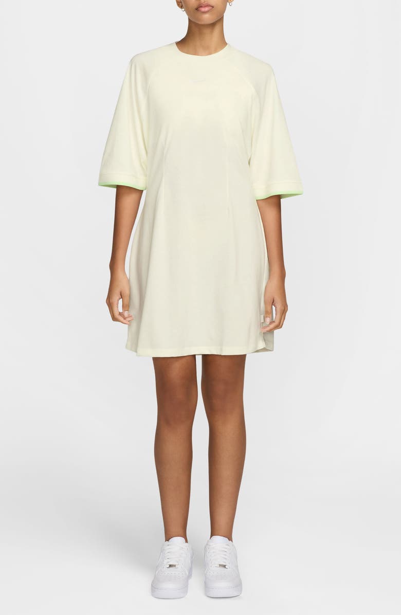 Nike Sportswear Cotton Graphic T-Shirt Dress, Main, color, Sail/ Light Ore Wood Brown