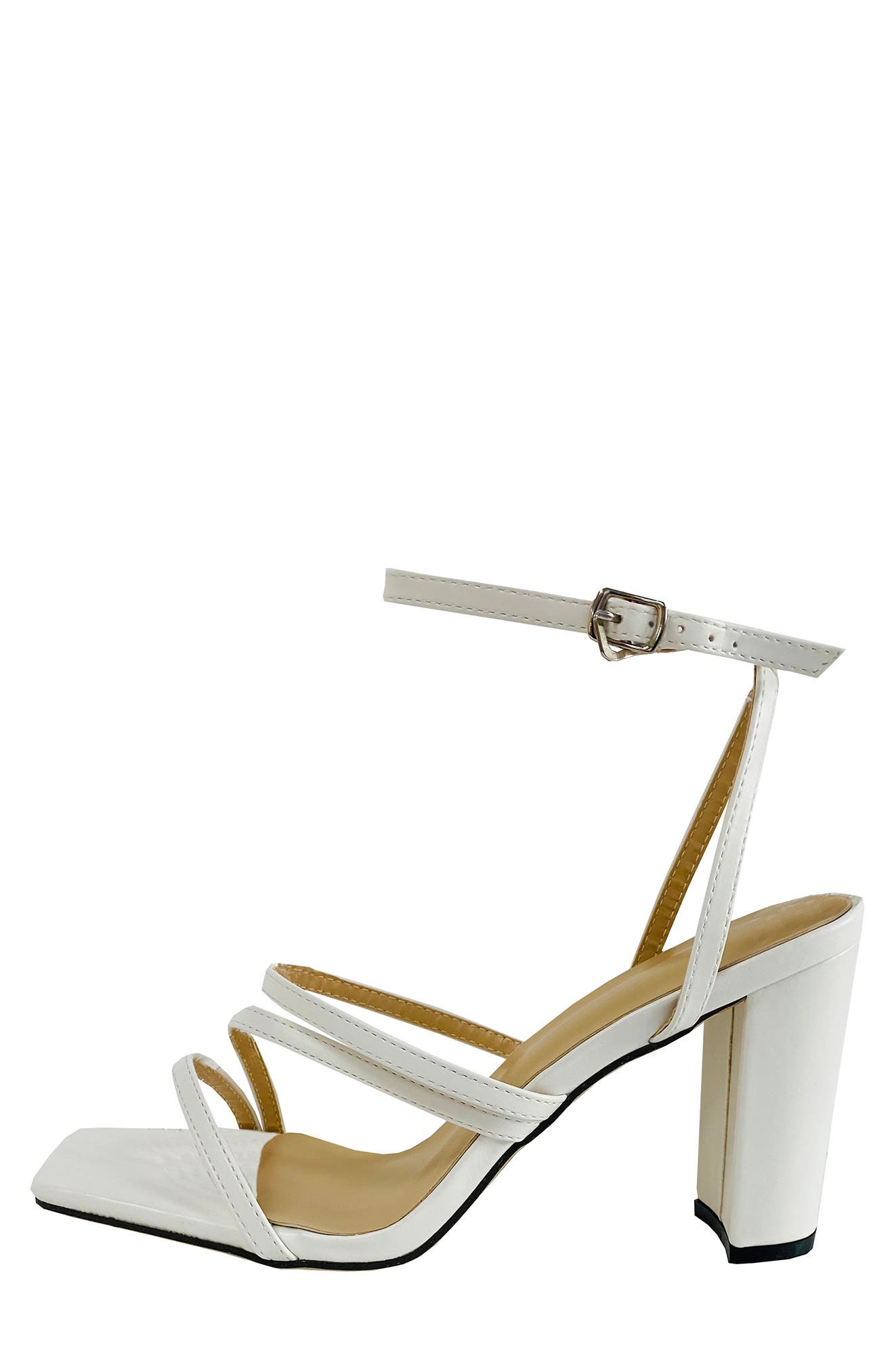 MIQUE Kim Strappy Faux Leather Sandal, Alternate, color, 