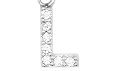 Adornia Silver Stretch With Mini Crystal Initial Bracelet Set In Silver-l