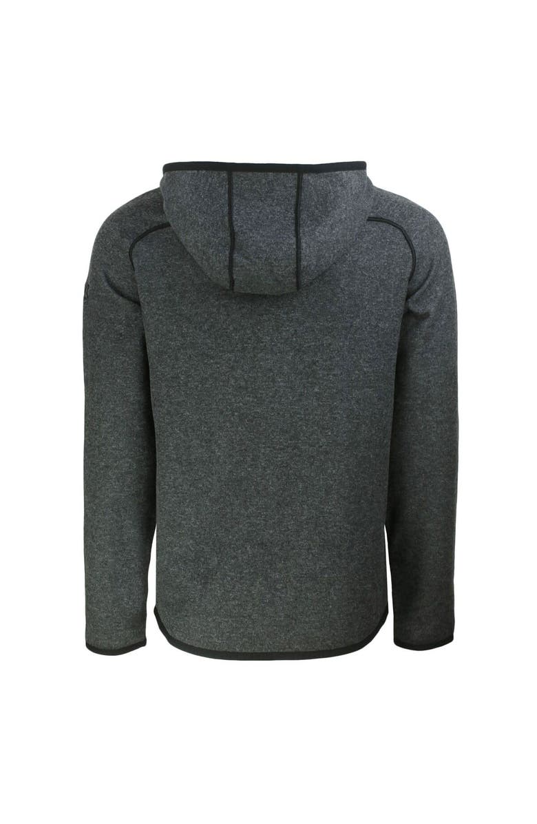 Cutter & Buck Men's Cutter & Buck  Heather Charcoal New Orleans Saints Throwback Mainsail Sweater-Knit Full-Zip Hoodie, Alternate, color, 