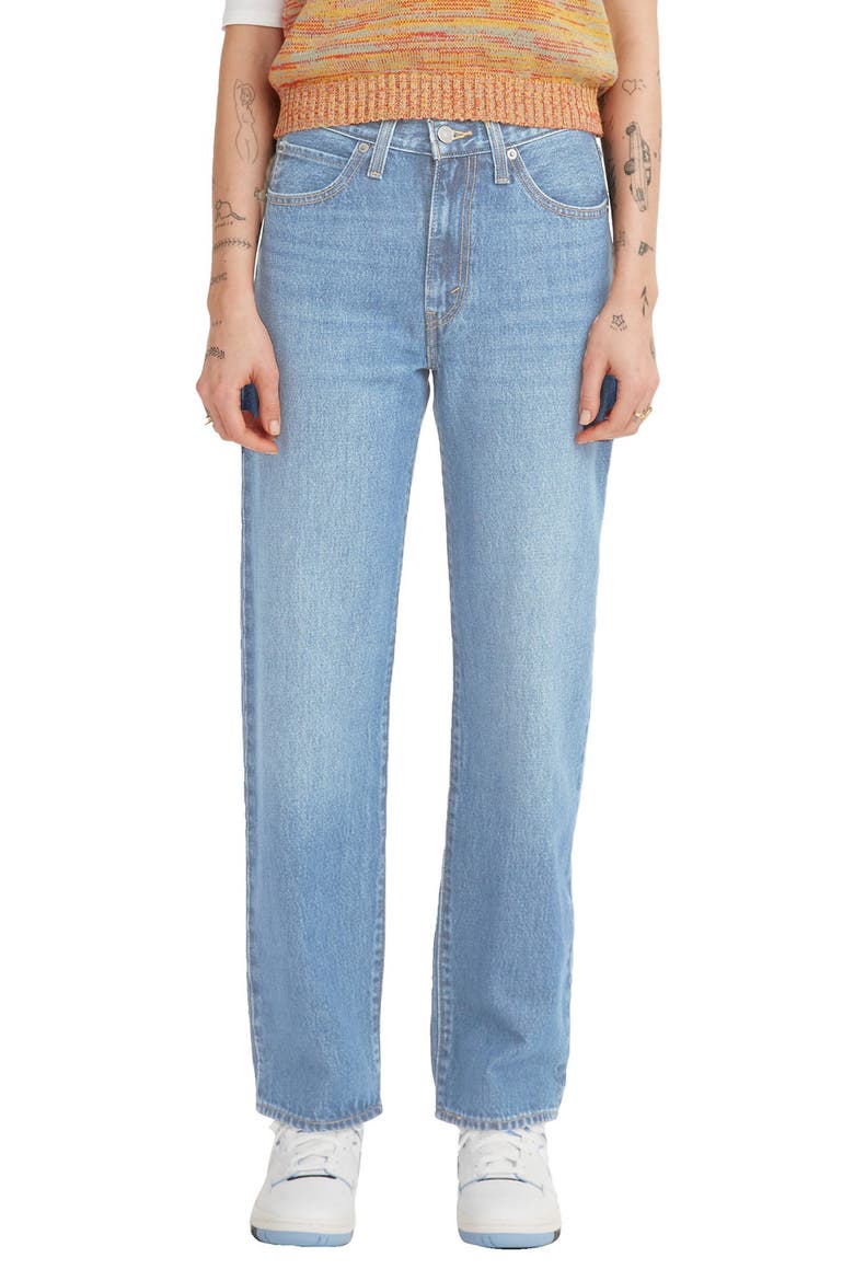 94 Baggy Wide Leg Jeans, Main, color, RIVETING