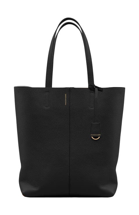 Tall Leather Soft Tote