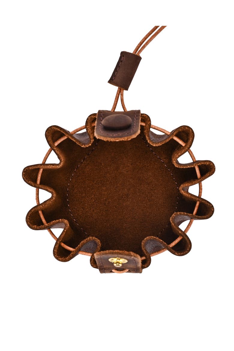 Buki Genuine Leather Mini Charm, Alternate, color, Dark Brown