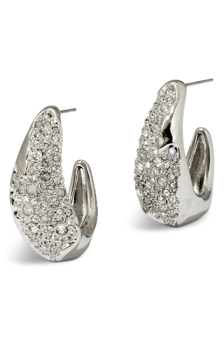 Alexis Bittar Solanales Crystal Pavé Hoop Earrings, Main, color,