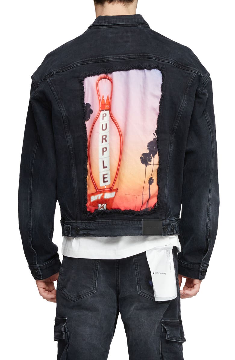PURPLE BRAND x Blue Sky Inn Denim Jacket, Alternate, color,