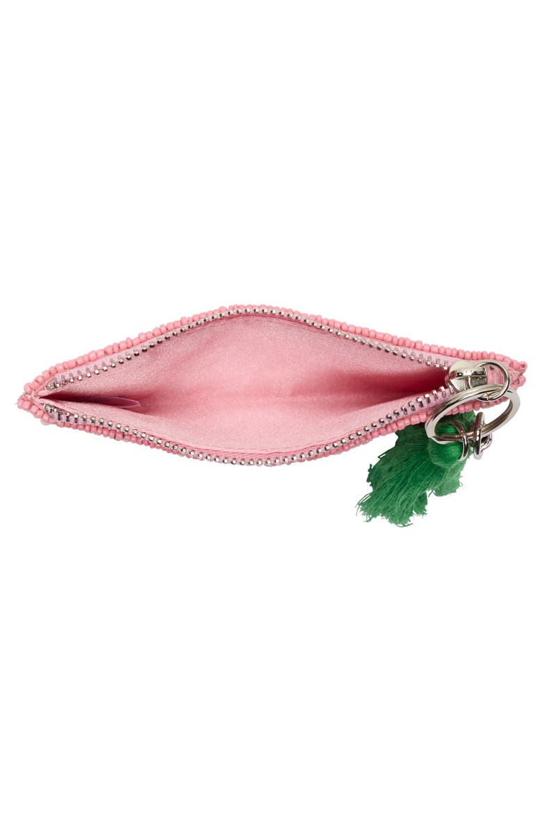 Collection XIIX Stripe Cherry Beaded Coin Pouch, Alternate, color, Pink Multi