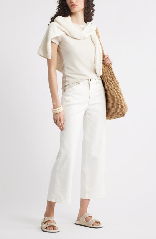 Nordstrom Pima Cotton Blend Crewneck T-shirt In White
