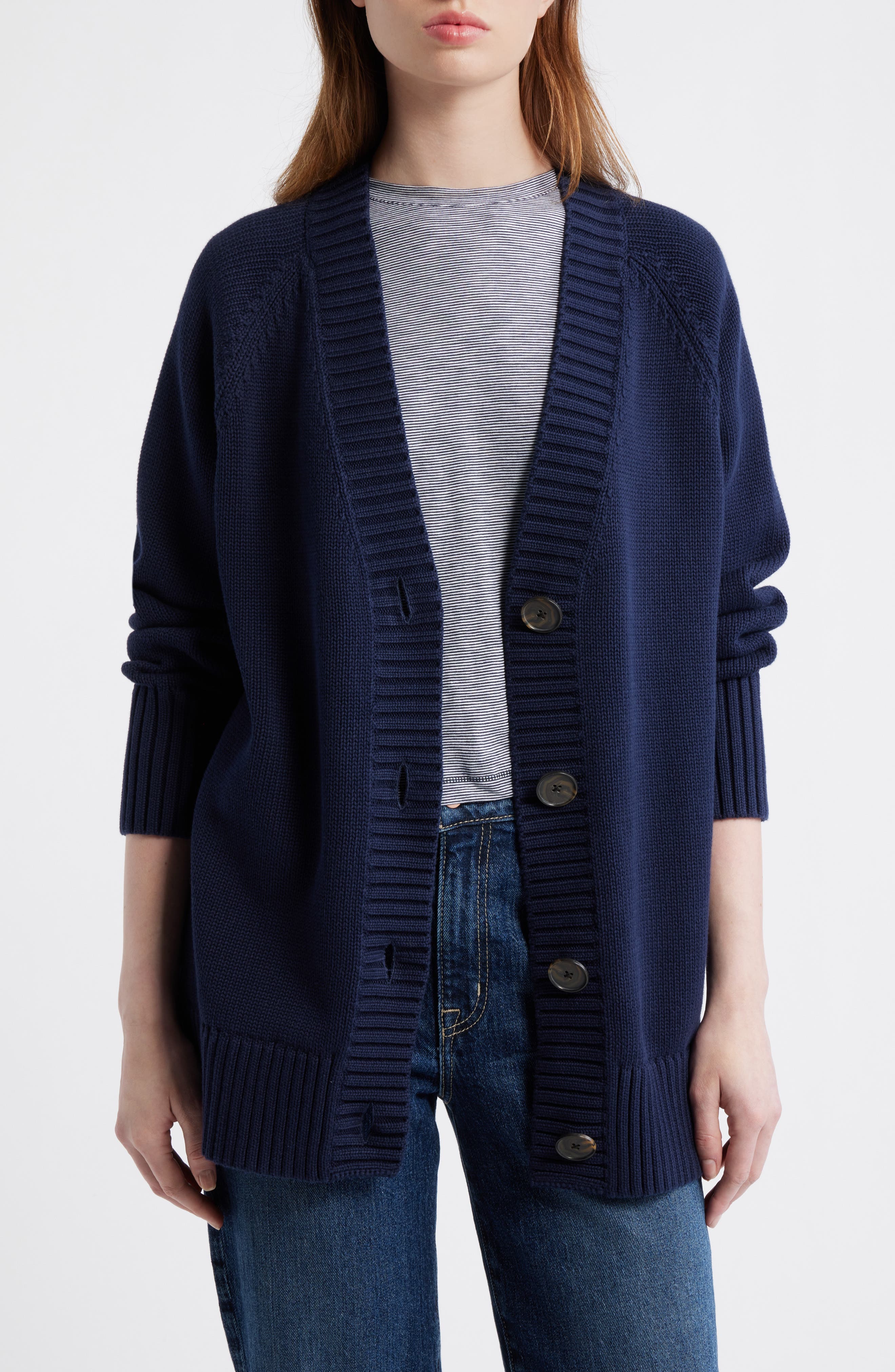 Oversized Cotton Cardigan (Women) | Nordstrom