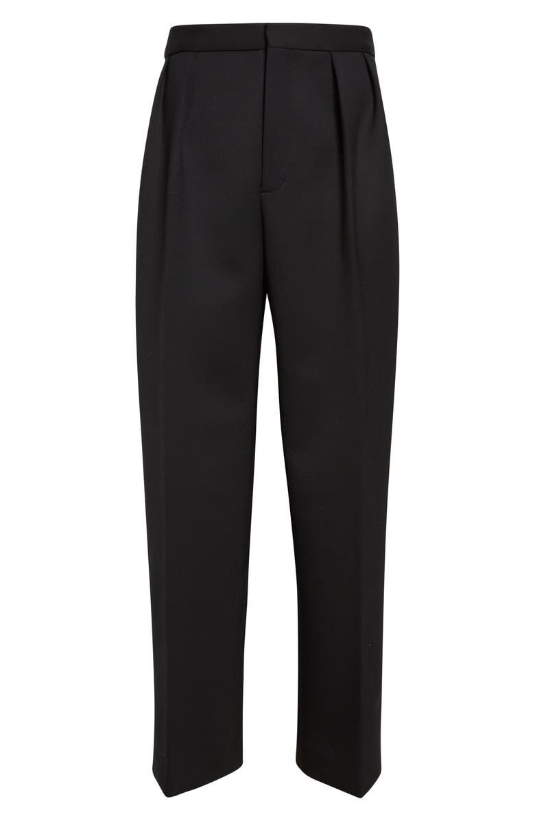 Jacquemus Le Pantalon Citta Pleated Stretch Wool Pants, Alternate, color, Black