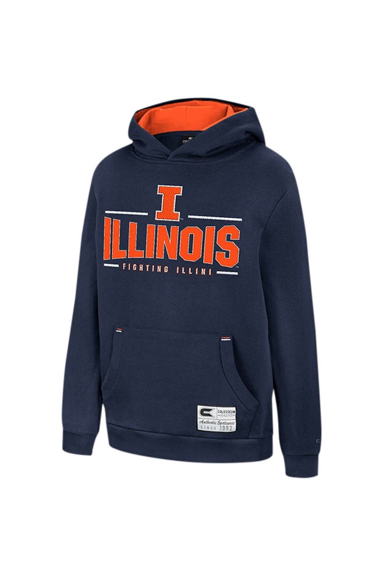 Youth Colosseum Navy Illinois Fighting Illini Lead Guitarists Pullover Hoodie, Alternate, color, Navy